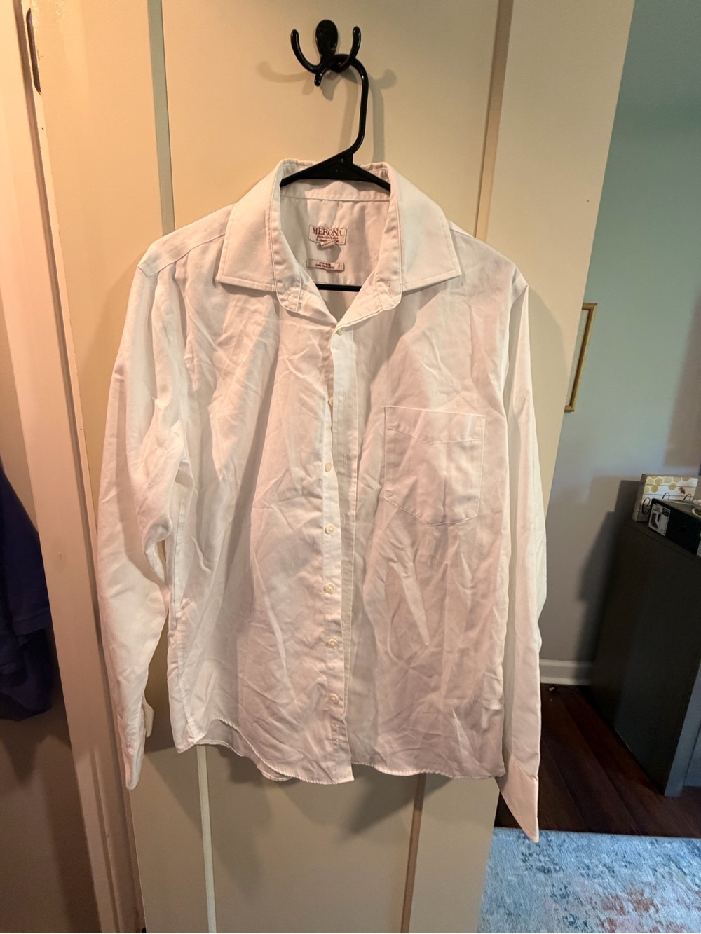 Merona White Long Sleeve Button-Up Dress Shirt